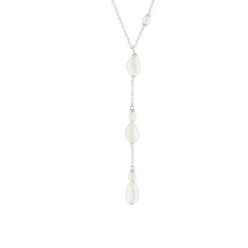 Collier argent 925 perles de Chine 45cm