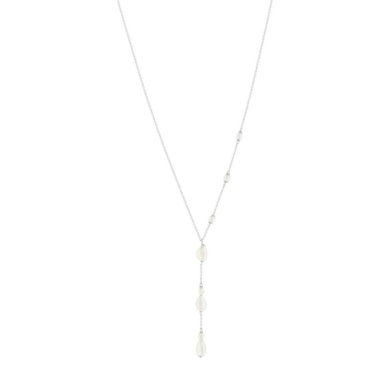 Collier argent 925 perles de Chine 45cm - vue 2