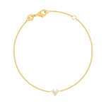 Bracelet plaqué or zirconias 18 cm - vue 1