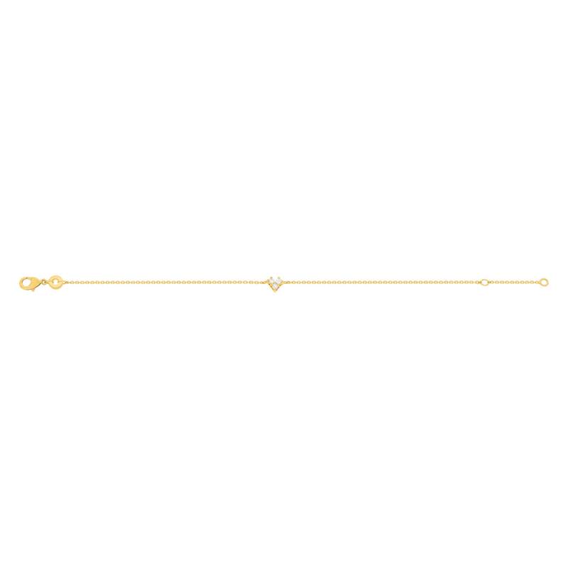 Bracelet plaqué or zirconias 18 cm - vue 2