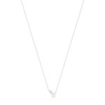 Collier argent 925 perle de culture de Chine et zirconias 45cm - vue 2