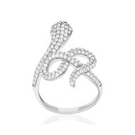 Bague argent 925 pierres synthétiques et zirconias motif serpent