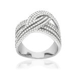 Bague argent 925 et zirconias - vue 1