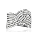 Bague argent 925 et zirconias - vue 3