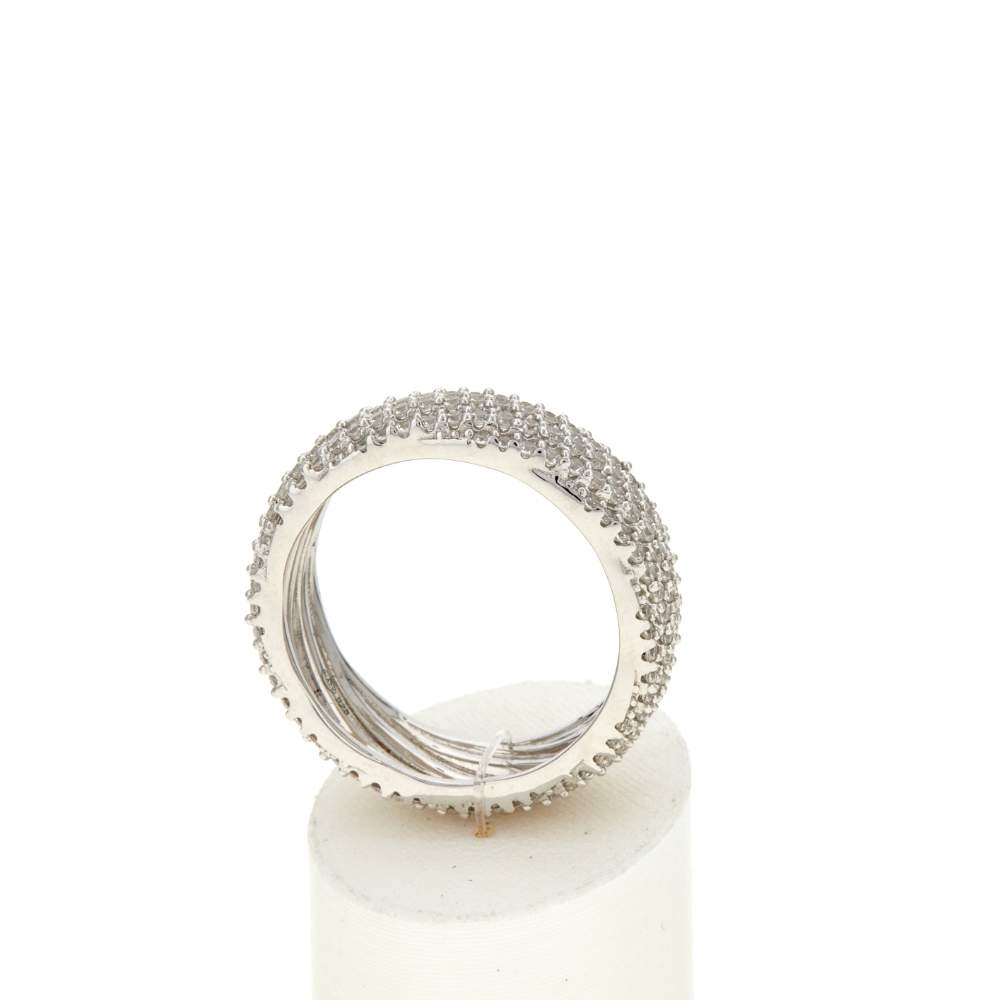 Bague argent 925 et zirconias - vue 2