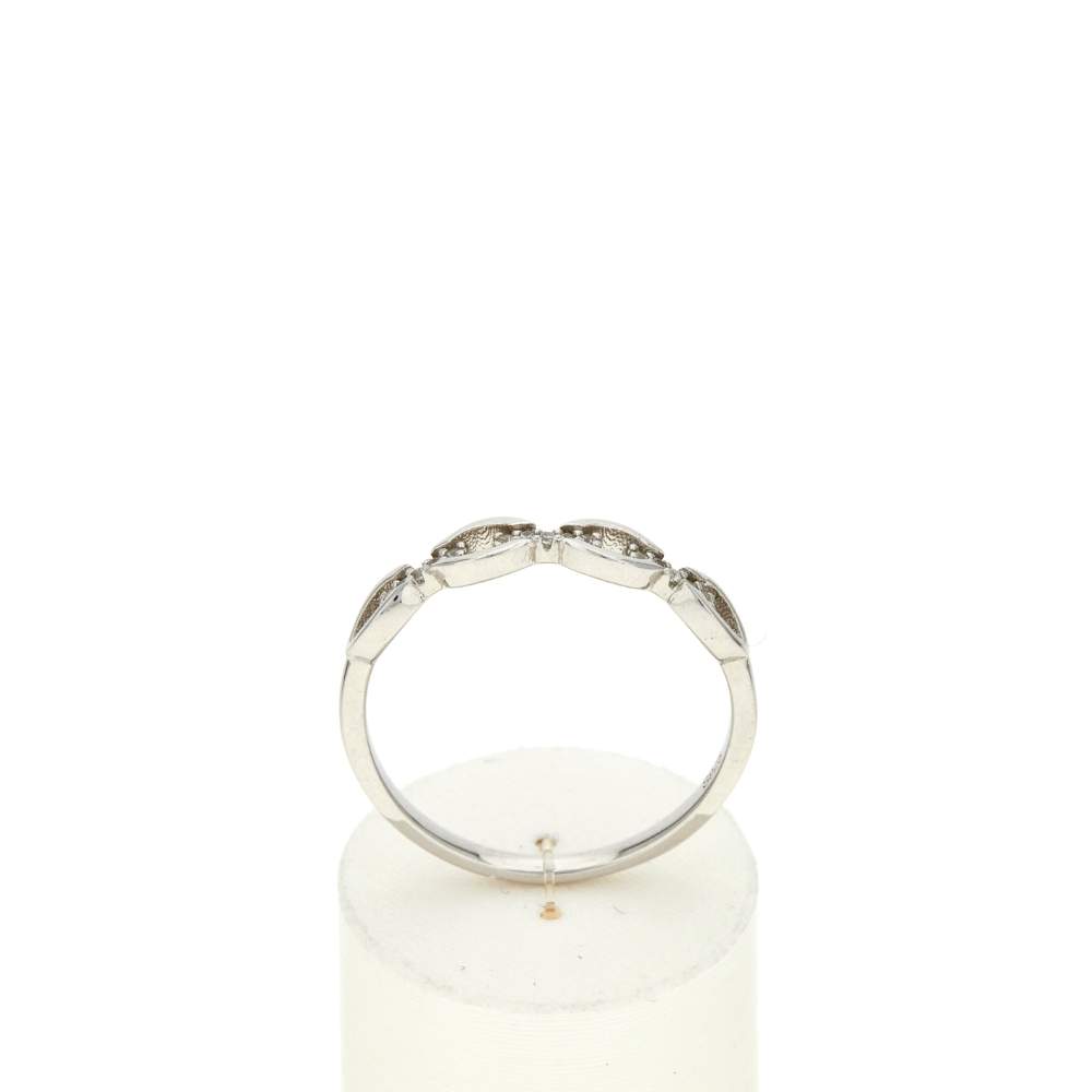 Bague argent 925 et zirconias - vue 1