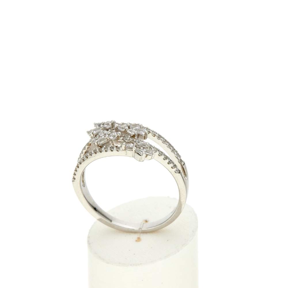 Bague argent 925 et zirconias - vue 2