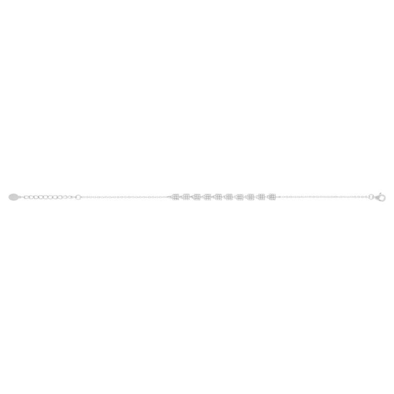 Bracelet argent 925 et zirconias 21cm - vue 2