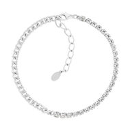 Bracelet argent 925 et zirconias 19cm