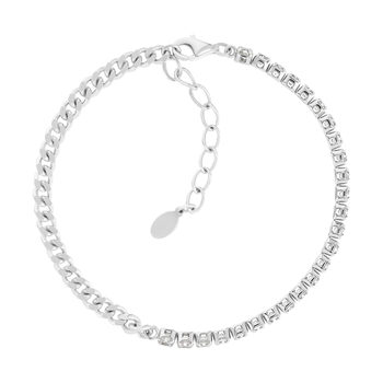 Bracelet argent 925 et zirconias 19cm