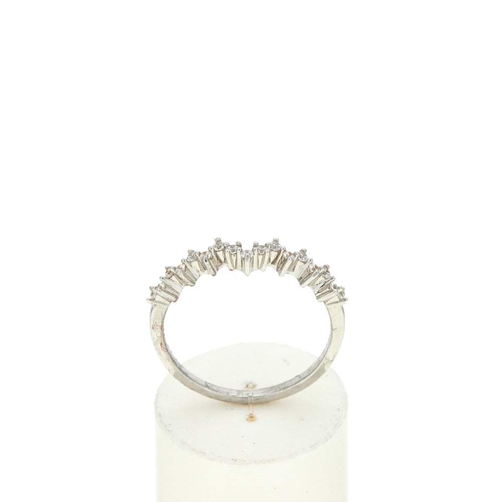 Bague argent 925 et zirconias - vue 1