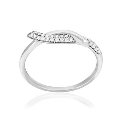 Bague argent 925 et zirconias - vue 1