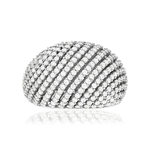 Bague argent 925 et zirconias - vue 3