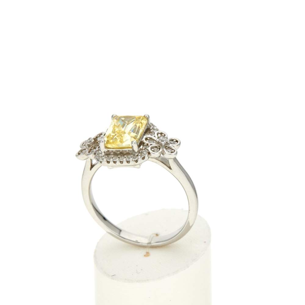 Bague argent 925 et zirconias - vue 2