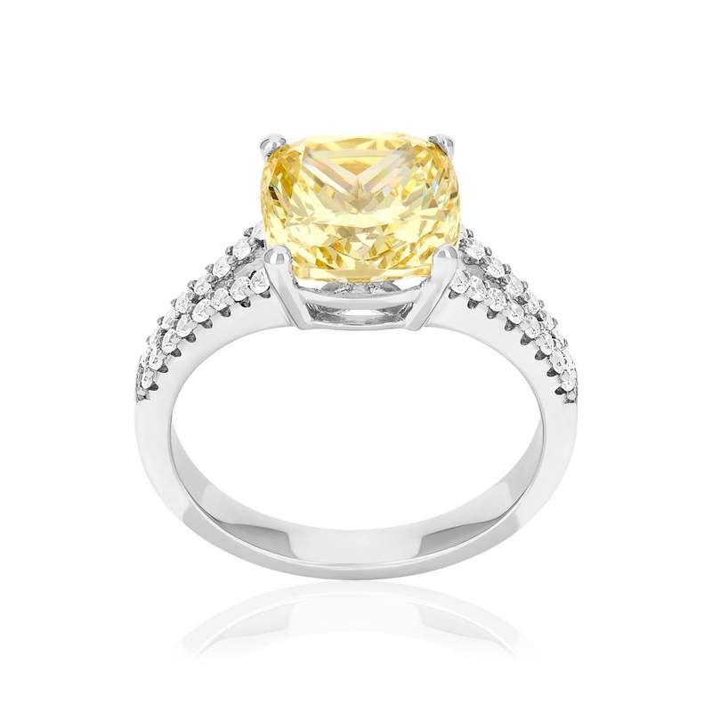 Bague argent 925 et zirconias - vue 1