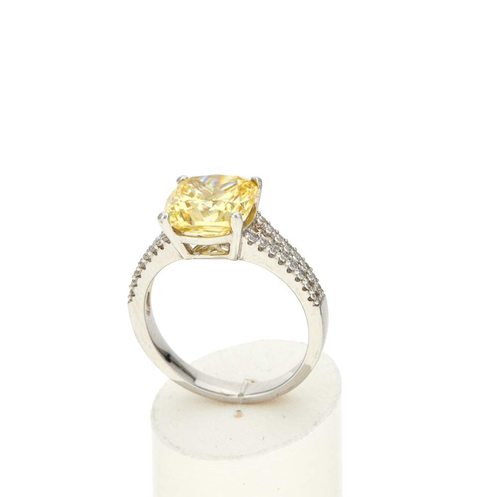 Bague argent 925 et zirconias - vue 2