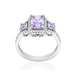 Bague argent 925 et zirconias - vue 1