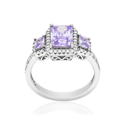 Bague argent 925 et zirconias