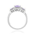 Bague argent 925 et zirconias - vue 2