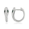 Boucles d'oreilles argent 925 et zirconias - vue V1