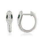 Boucles d'oreilles argent 925 et zirconias - vue 1