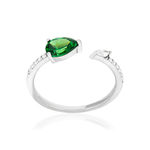Bague argent 925 et zirconias - vue 1