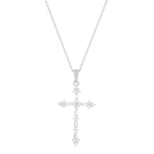 Collier argent 925 et zirconias 45cm