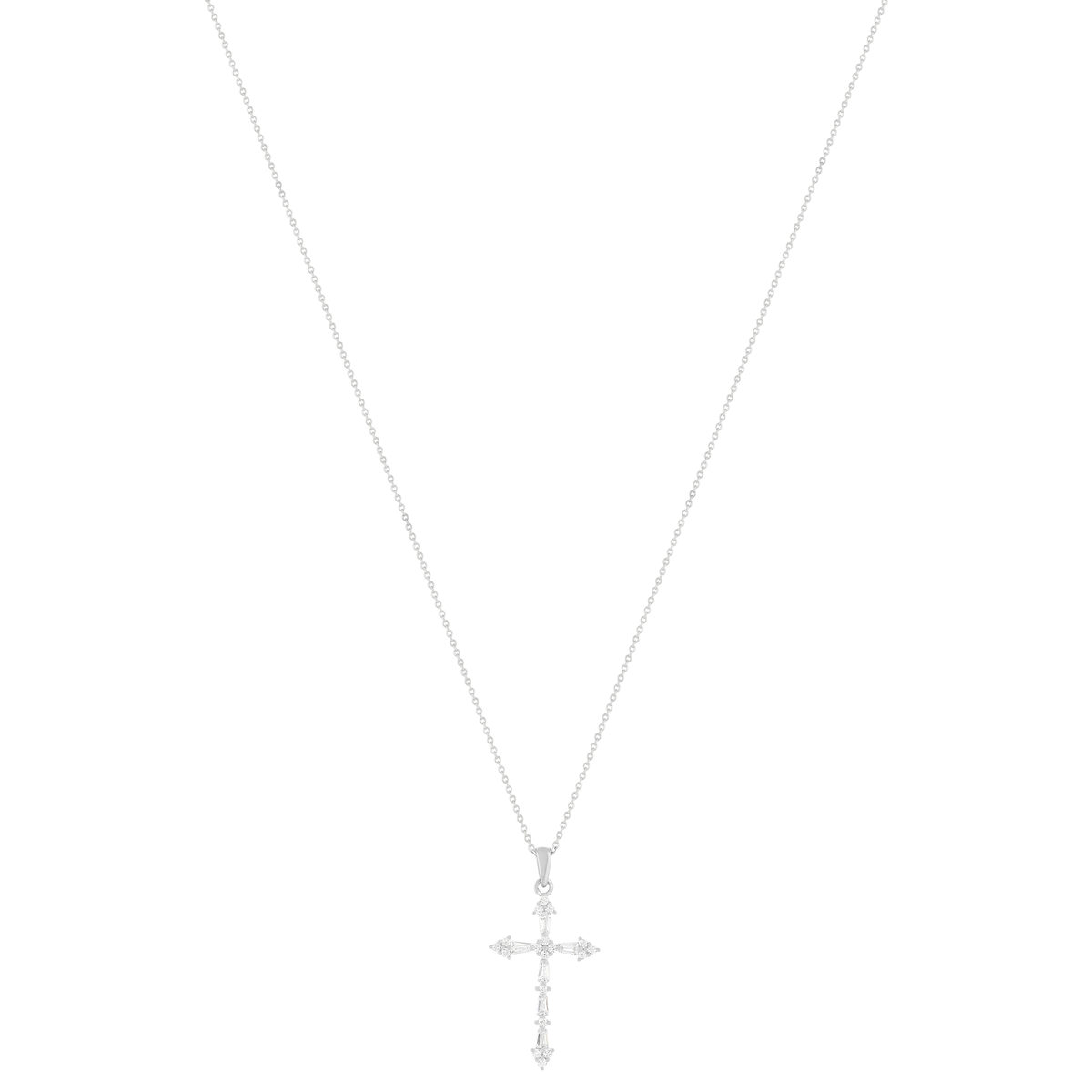 Collier argent 925 et zirconias 45cm - vue 2