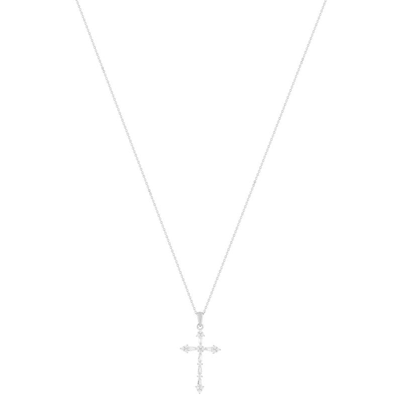 Collier argent 925 et zirconias 45cm - vue 2