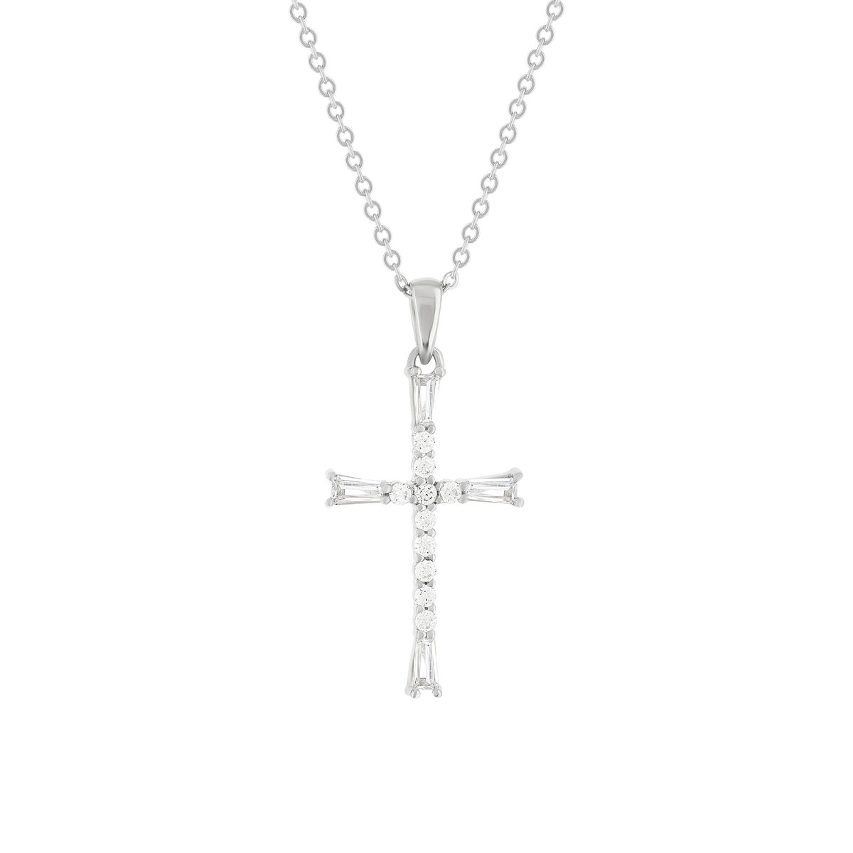 Collier argent 925 et zirconias 45cm