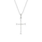 Collier argent 925 et zirconias 45cm - vue 1