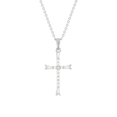 Collier argent 925 et zirconias 45cm - vue 1