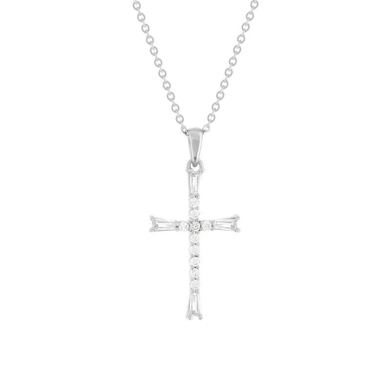 Collier argent 925 et zirconias 45cm - vue 1