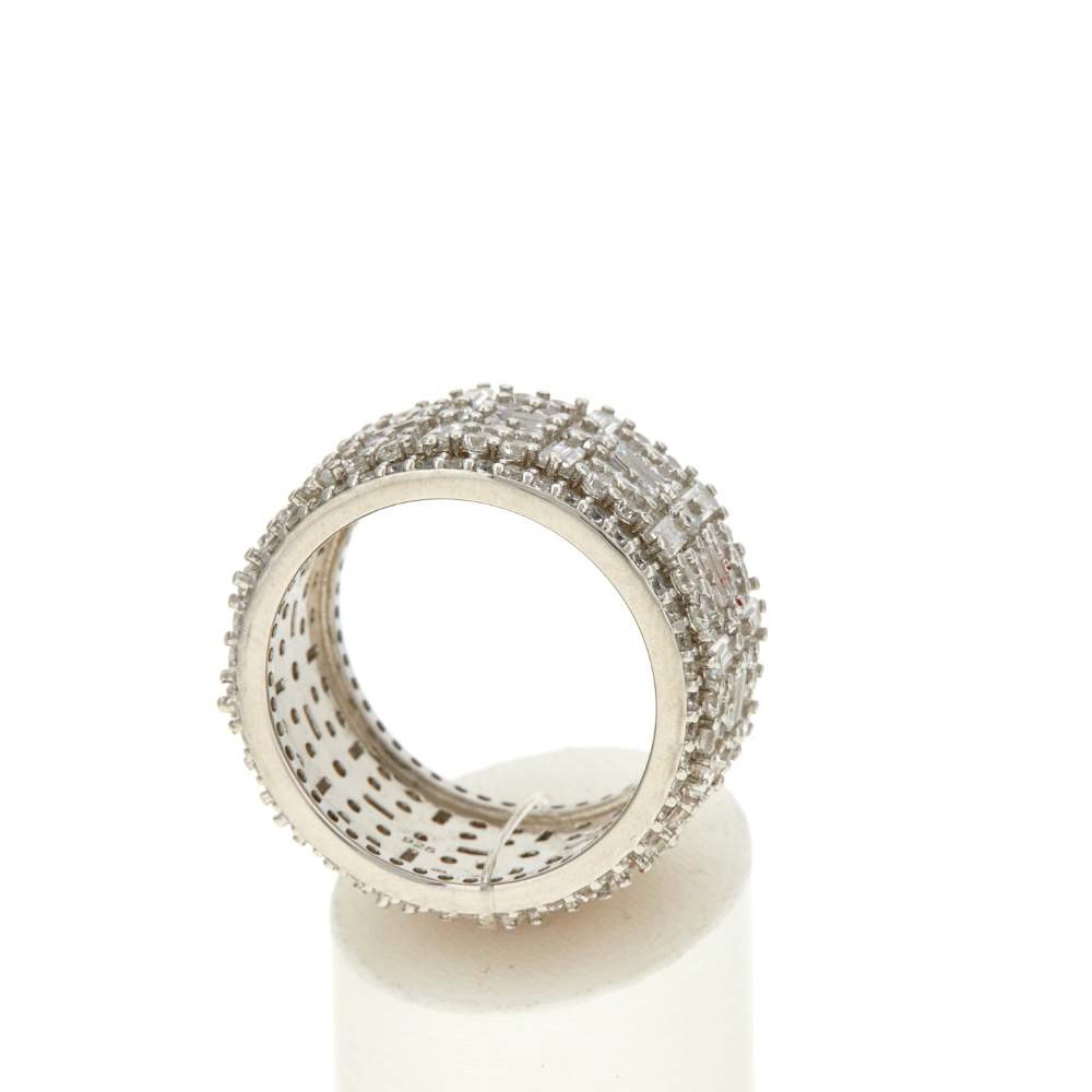 Bague argent 925 et zirconias - vue 2