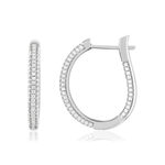 Boucles d'oreilles argent 925 et zirconias - vue 1