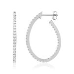 Boucles d'oreilles argent 925 et zirconias - vue 1