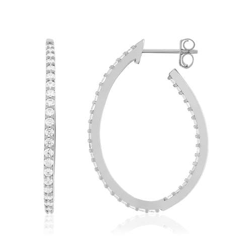 Boucles d'oreilles argent 925 et zirconias