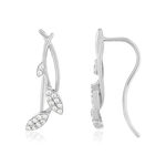Boucles d'oreilles argent 925 et zirconias - vue 1