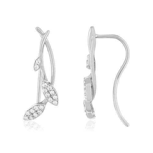Boucles d'oreilles argent 925 et zirconias