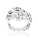 Bague argent 925 et zirconias - vue 1