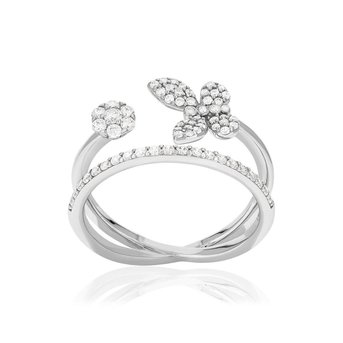 Bague argent 925 et zirconias