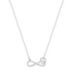 Collier argent 925 et zirconias 45cm - vue 1
