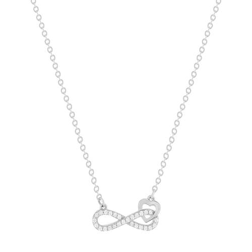 Collier argent 925 et zirconias 45cm