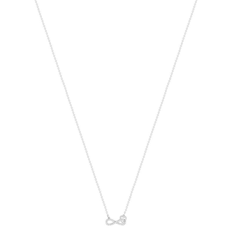 Collier argent 925 et zirconias 45cm - vue 2