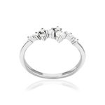 Bague argent 925 et zirconias - vue 1