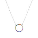 Collier argent 925 et zirconias 45cm - vue 1