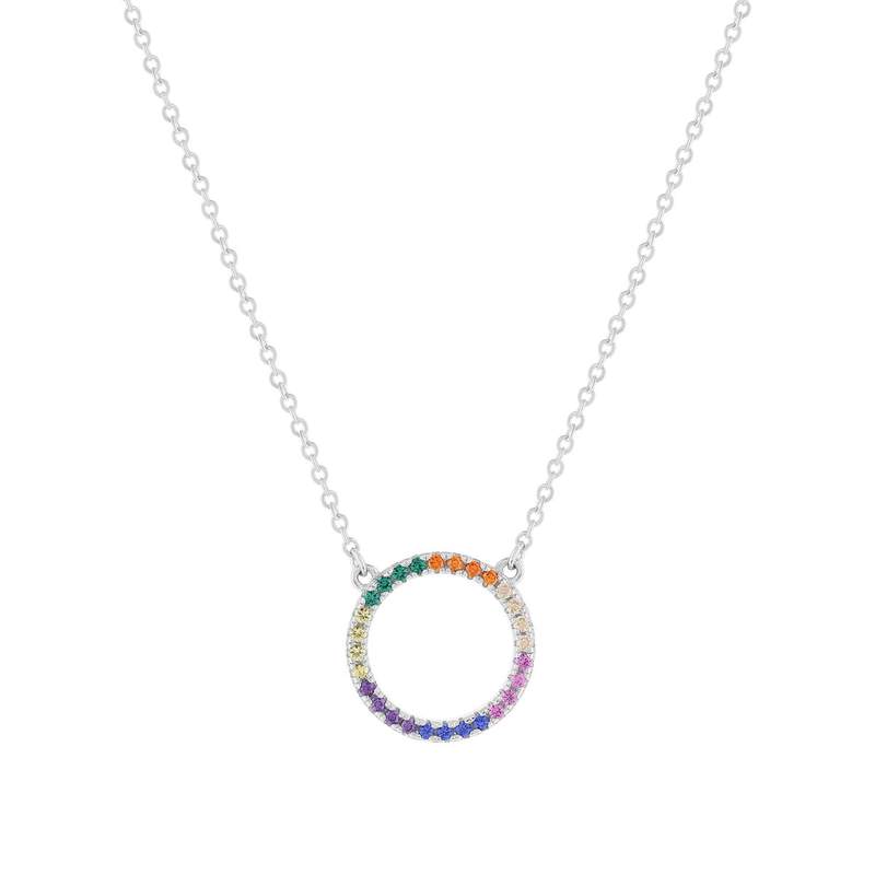 Collier argent 925 et zirconias 45cm - vue 1