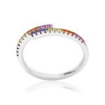 Bague argent  925 et zirconias - vue 1