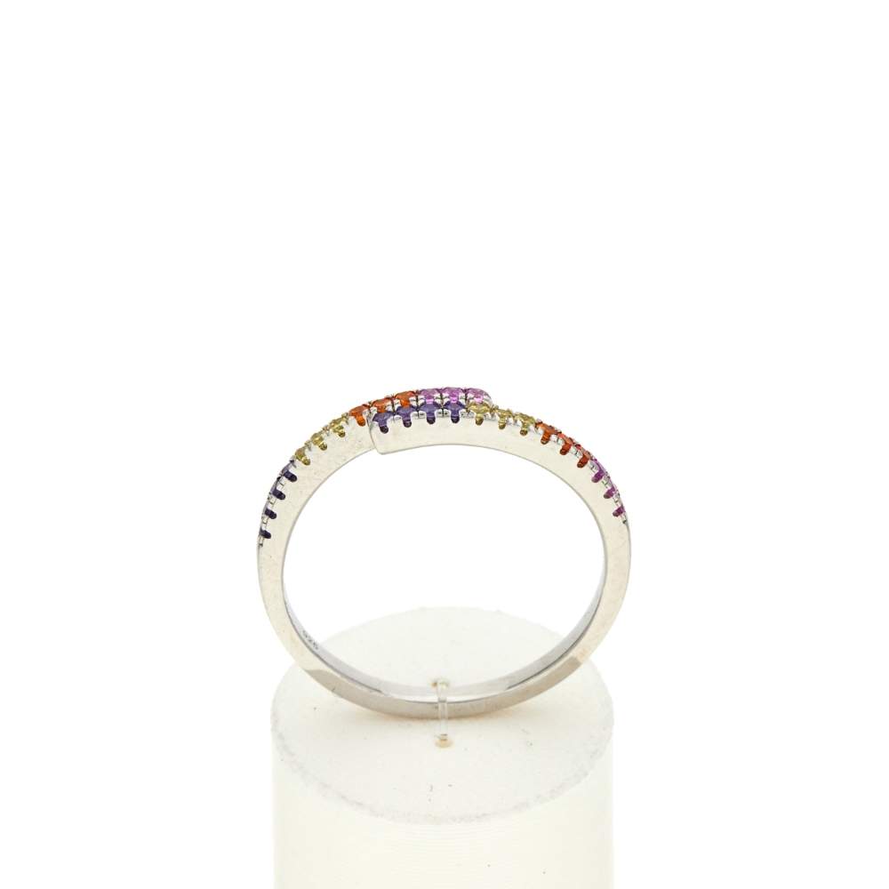 Bague argent  925 et zirconias - vue 1