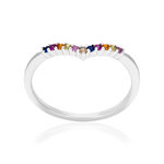 Bague argent 925 et zirconias - vue 1